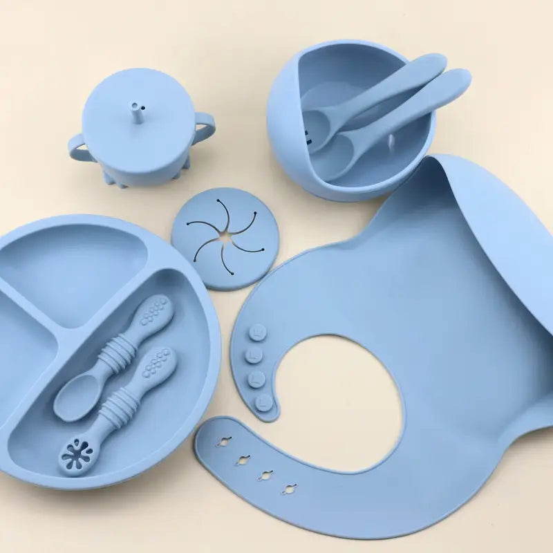 🐣JUEGO DE VAJILLAS DE SILICONA PARA NIÑOS 🍽️😀  ⭐⭐⭐⭐⭐