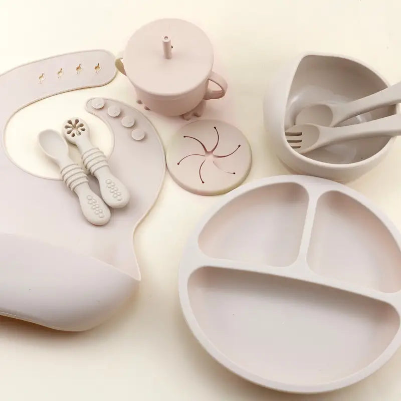 🐣JUEGO DE VAJILLAS DE SILICONA PARA NIÑOS 🍽️😀  ⭐⭐⭐⭐⭐