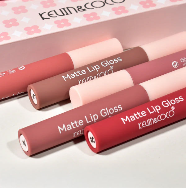 💄LABIAL LÍQUIDO CREMOSO MATE GLOSS - KIT DE 10 💄+  JUEGO DE 6 LÁPICES LABIALES DELINEADORES GRATIS! ⭐⭐⭐⭐⭐