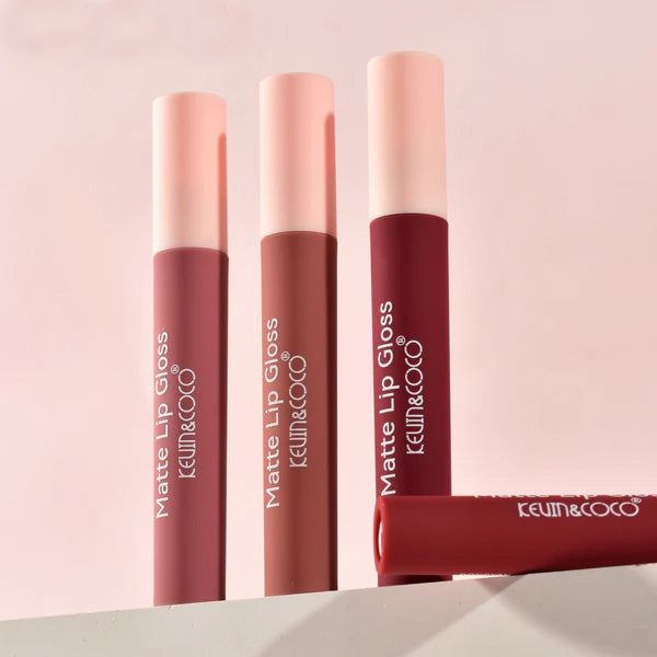 💄LABIAL LÍQUIDO CREMOSO MATE GLOSS - KIT DE 10 💄+  JUEGO DE 6 LÁPICES LABIALES DELINEADORES GRATIS! ⭐⭐⭐⭐⭐
