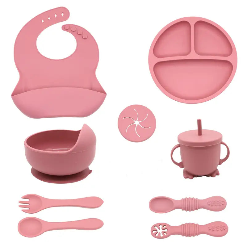 🐣JUEGO DE VAJILLAS DE SILICONA PARA NIÑOS 🍽️😀  ⭐⭐⭐⭐⭐