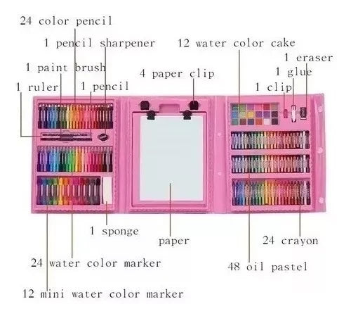 🎨SÚPER MEGA ART SET X208 PIEZAS✍🏻🖍️