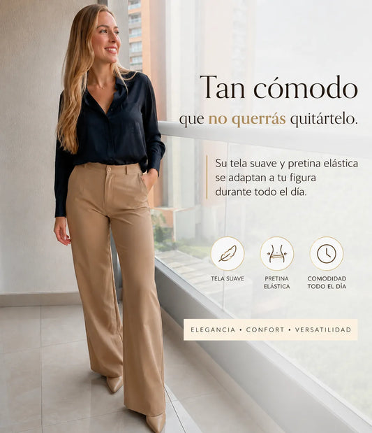 🔥 2X1 EN PANTALÓN SASTRE ACAMPANADO DE TELA FRÍA 👖✨