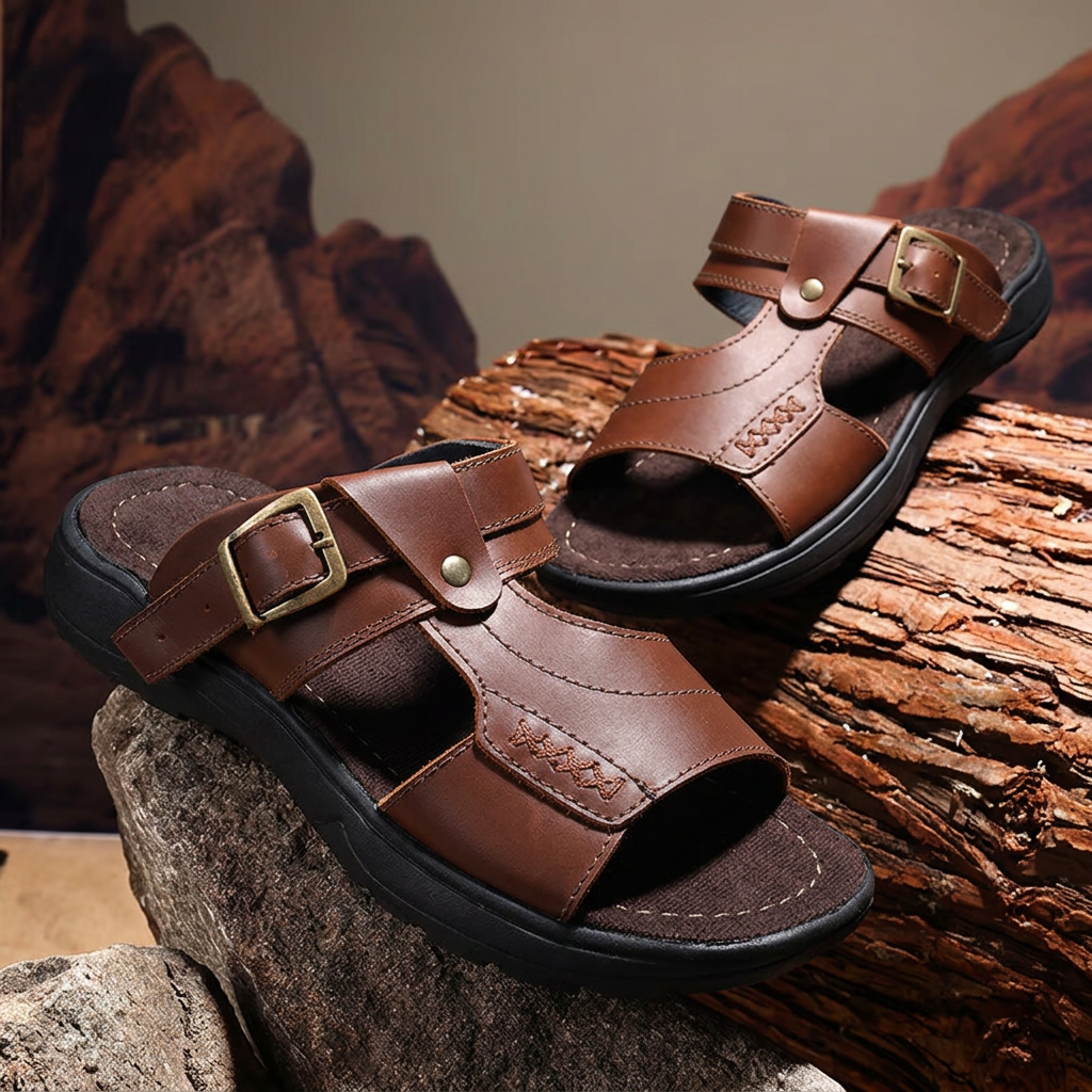 🔥Sandalia Prestige para hombre en cuero⭐⭐⭐⭐⭐