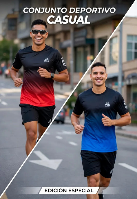 😎👌Conjunto AeroFit tela transpirable y ligera deportivo casual🏃‍♂️