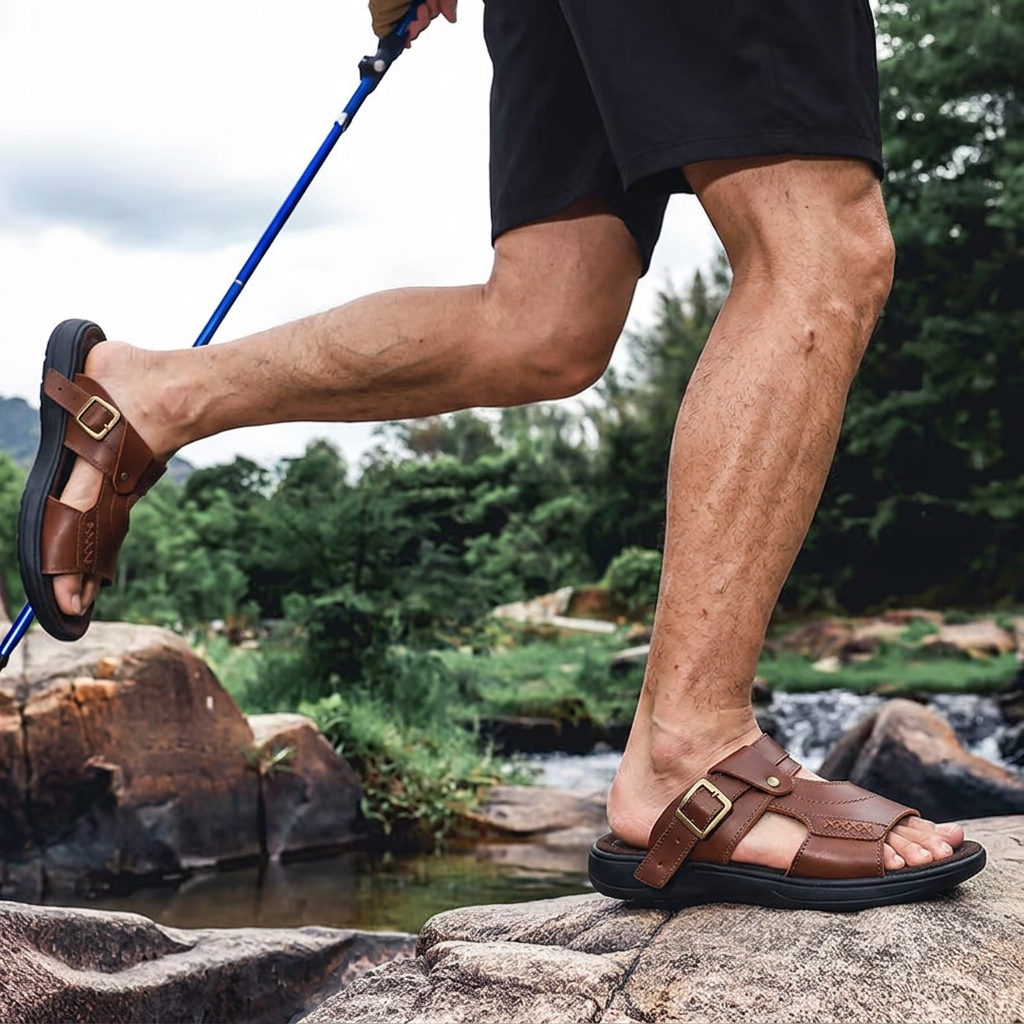 🔥Sandalia Prestige para hombre en cuero⭐⭐⭐⭐⭐