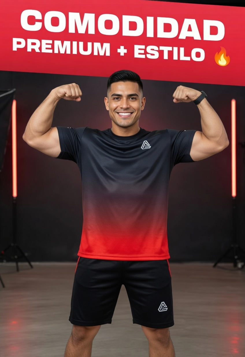 😎👌Conjunto AeroFit tela transpirable y ligera deportivo casual🏃‍♂️