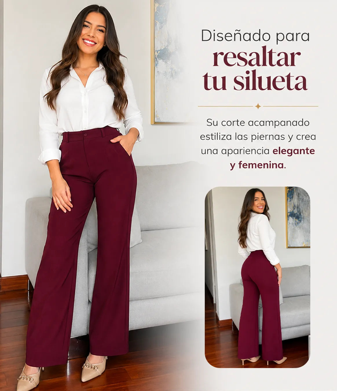 ✨💃Pantalón sastre silueta acampanada👖🔔