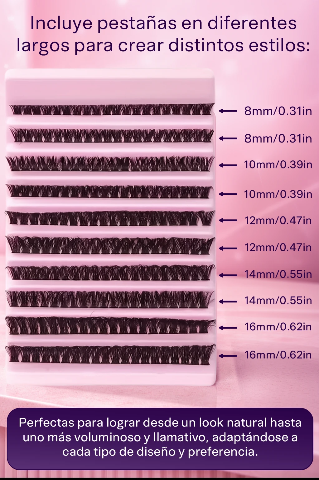 ✨ Inovadoras Pestañas en Clusters 40D – 200 Piezas🔥