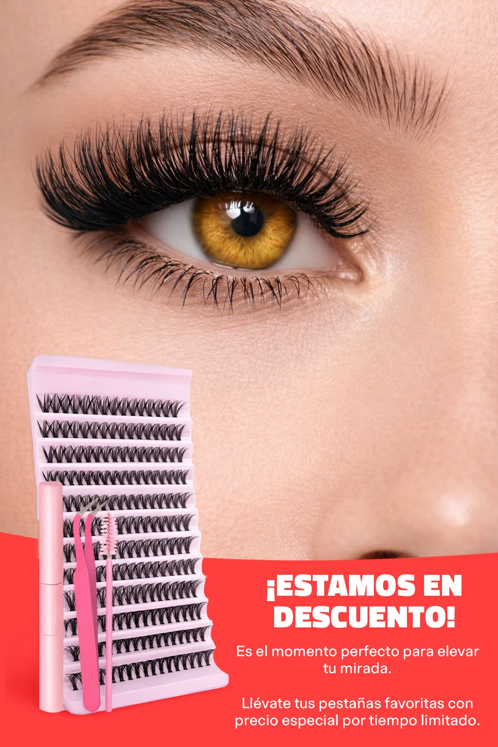 ✨ Inovadoras Pestañas en Clusters 40D – 200 Piezas🔥