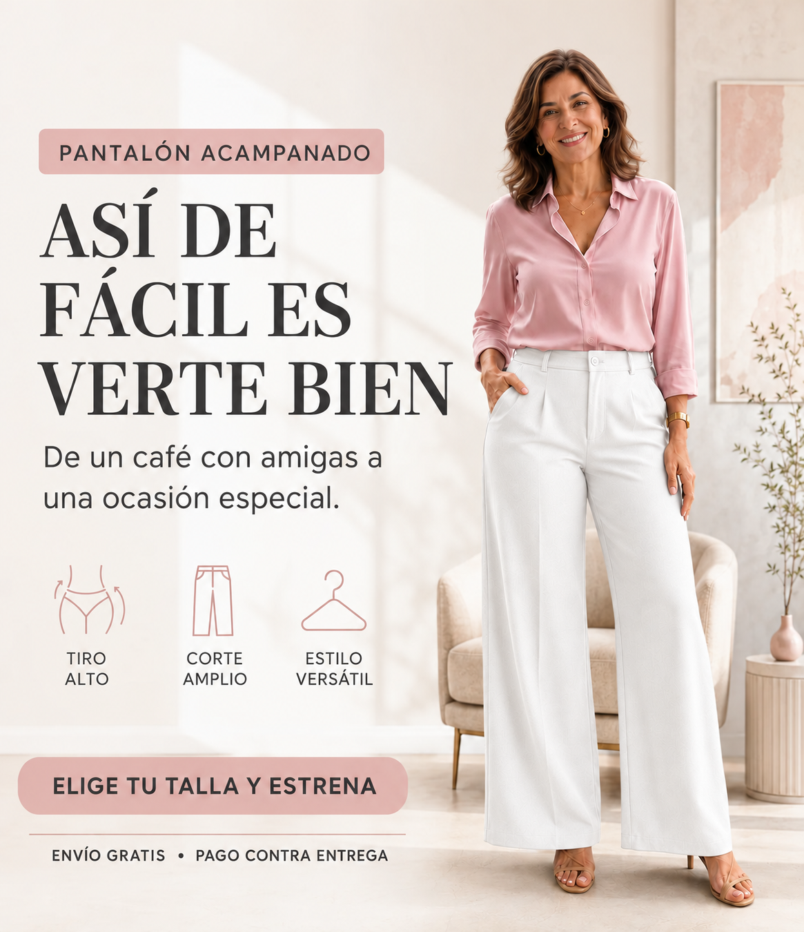🔥 2X1 EN PANTALÓN SASTRE ACAMPANADO DE TELA FRÍA 👖✨