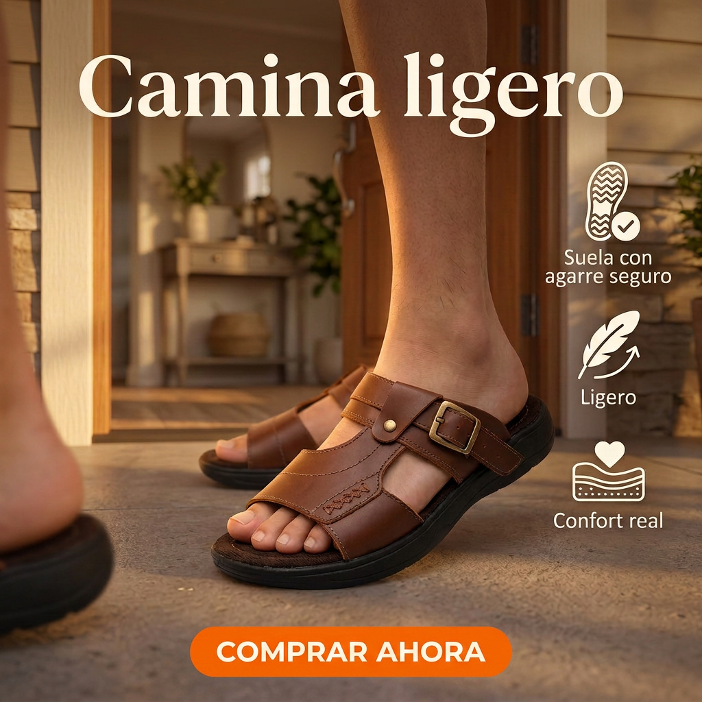 🔥Sandalia Prestige para hombre en cuero⭐⭐⭐⭐⭐