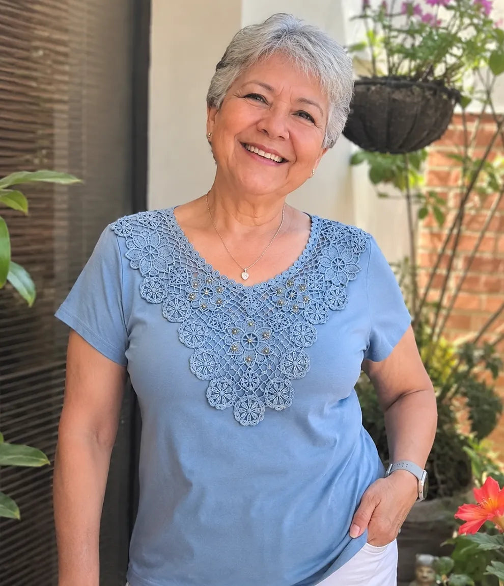 👚Blusa señorial de tela ligera y liviana✨