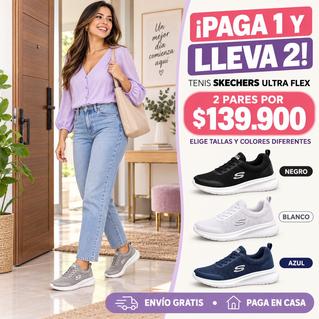 ✨Tenis Skechers Ultra Flex referencia confort 2x1👣