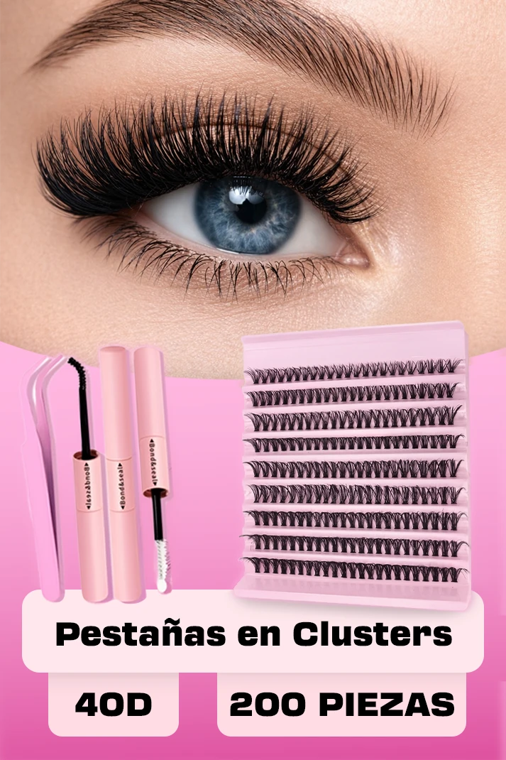✨ Inovadoras Pestañas en Clusters 40D – 200 Piezas🔥